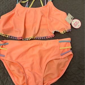 Justice Orange Bikini Swimwear